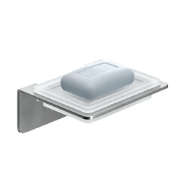 Seifenschale ohne Bohren zur Wandmontage - aus Edelstahl – silver