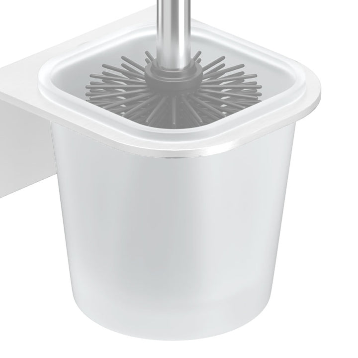 Ersatzglas für Toilettenbürstenhalter silber und schwarz