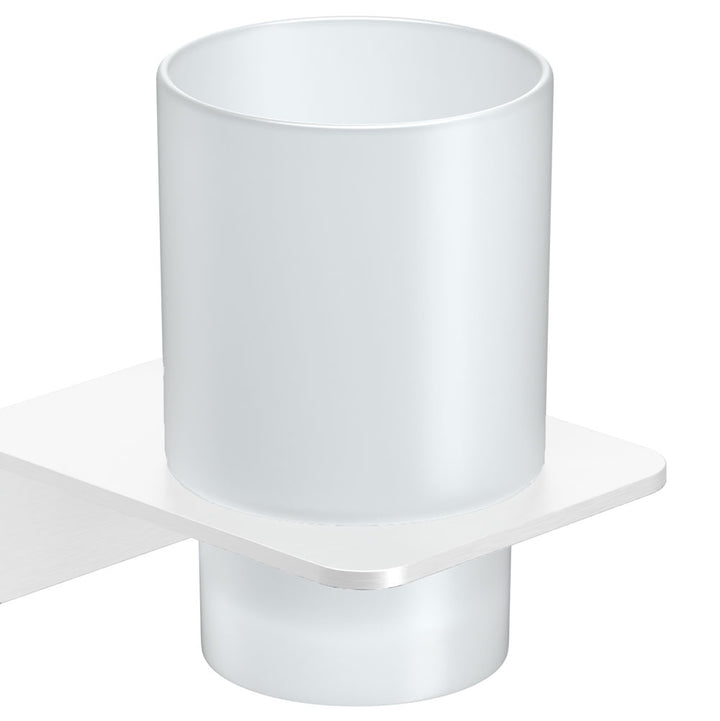 Ersatzglas für Zahnputzbecher silber und schwarz