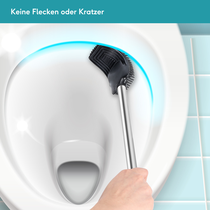 Silikon Toilettenbürste mit Wandhalterung - Ohne Bohren
