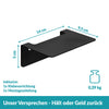 Badablage schwarz ohne Bohren - 14 cm - Edelstahl - Matt