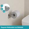Toilettenpapierhalter aus Edelstahl ohne Bohren - Silber