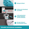 Toilettenbürstenhalter selbstklebend - Mit Toilettenbürste - Ohne Bohren - Edelstahl & Glas