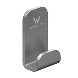 Handtuchhaken silber - 1 Haken aus Edelstahl - ohne bohren - selbstklebend – silver