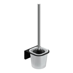 Toilettenbürstenhalter schwarz ohne Bohren - mit Toilettenbürste – black