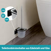 Toilettenbürstenhalter schwarz ohne Bohren - mit Toilettenbürste