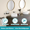 Schwarze Seifenschale und Halter zur Wandmontage - Ohne Bohren - Edelstahl