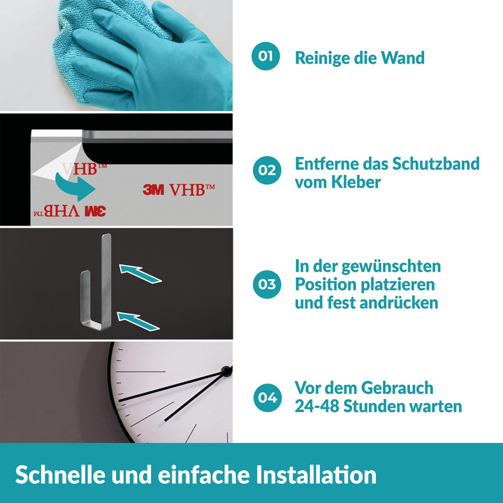 Ersatzrollenhalter Edelstahl Silber - ohne Bohren