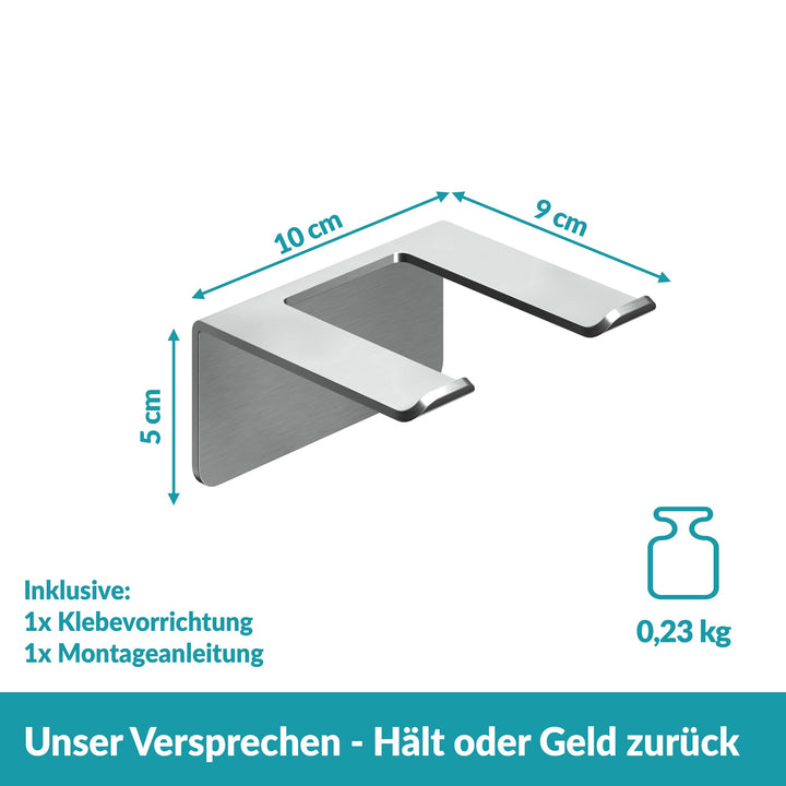 Föhnhalter Silber - Edelstahl - Ohne Bohren