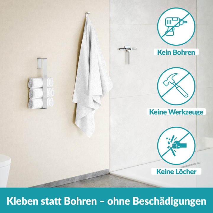 handtuch aufbewahrung ohne bohren Handtuchhalter senkrecht ohne Bohren