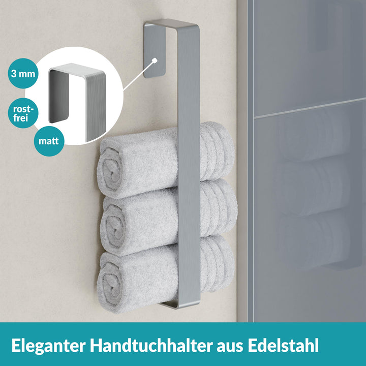 Handtuchhalter senkrecht - Edelstahl  - 45 cm - ohne Bohren