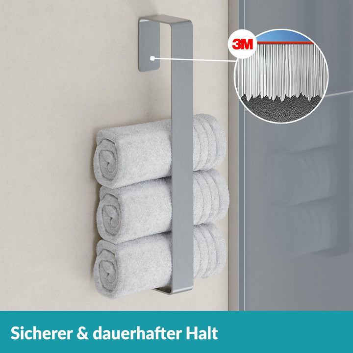 Handtuchhalter senkrecht - Edelstahl  - 45 cm - ohne Bohren