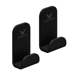 Handtuchhaken Set schwarz - 2  Edelstahl Haken - ohne Bohren – black