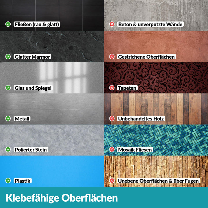 Handtuchhaken Set silber - 4  Edelstahl Haken - ohne bohren