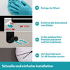 Handtuchhaken Set schwarz - 3  Edelstahl Haken - ohne Bohren