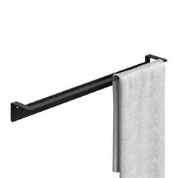 Handtuchstange ohne Bohren schwarz - Edelstahl - 60 cm – black
