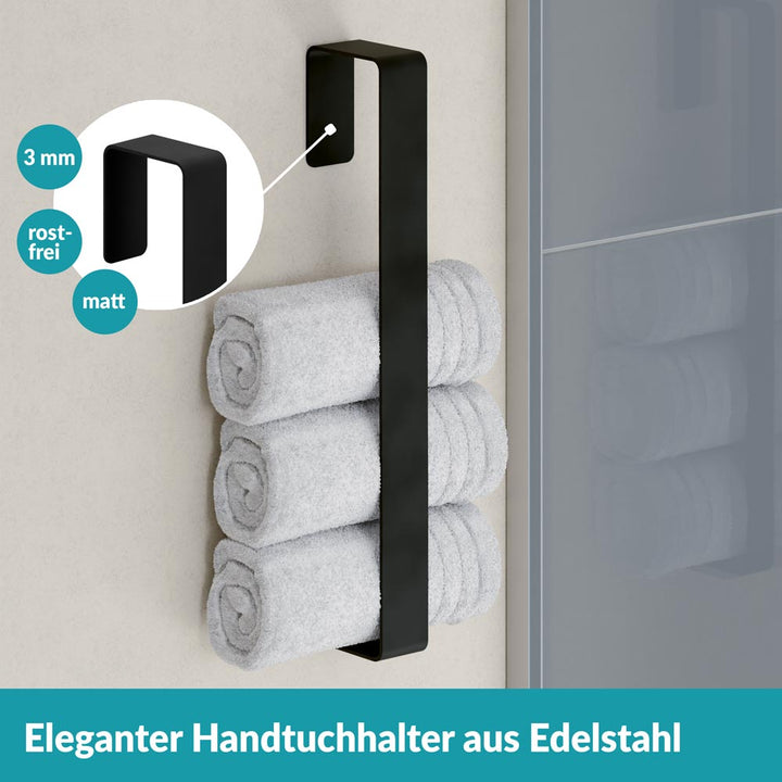 Handtuchhalter senkrecht Schwarz | Weissenstein